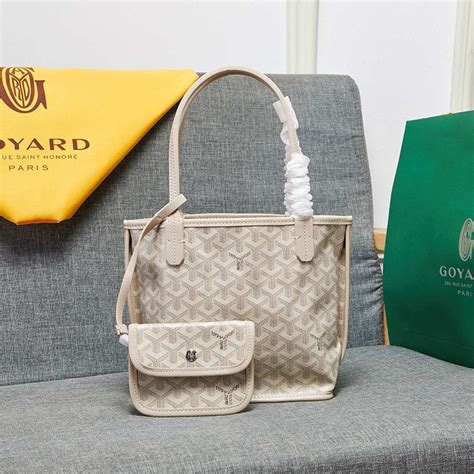 beige goyard bag|mini goyard bag.